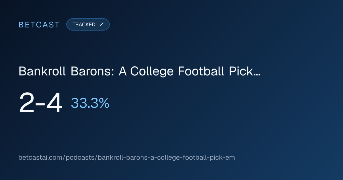Bankroll Barons: A College Football Pick ’Em record card