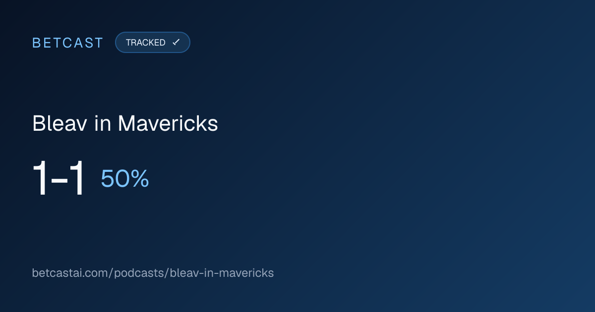 Bleav in Mavericks record card