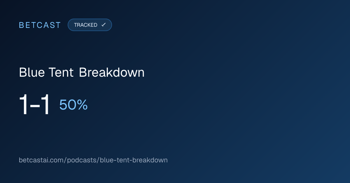 Blue Tent Breakdown record card