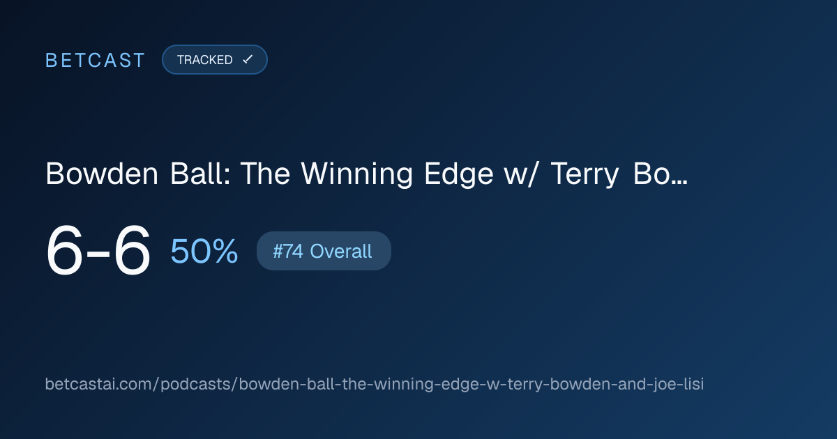 Bowden Ball: The Winning Edge w/ Terry Bowden and Joe Lisi record card