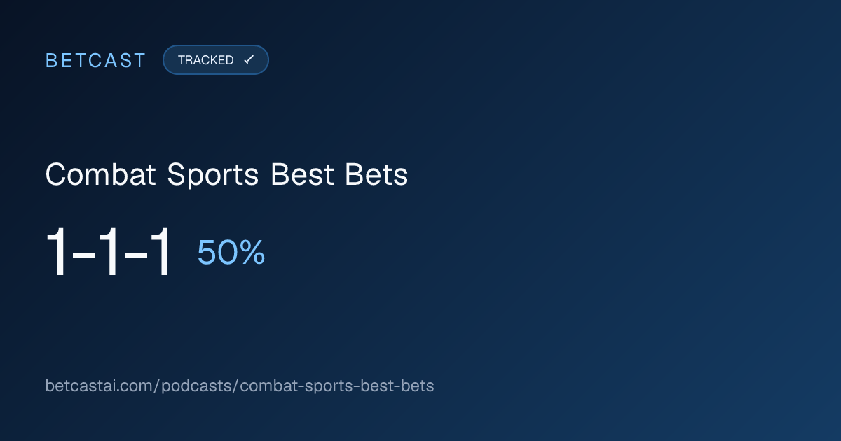 Combat Sports Best Bets record card