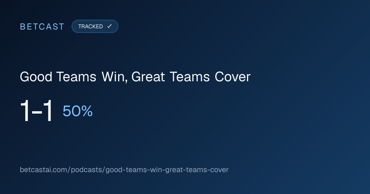 Good Teams Win, Great Teams Cover record card