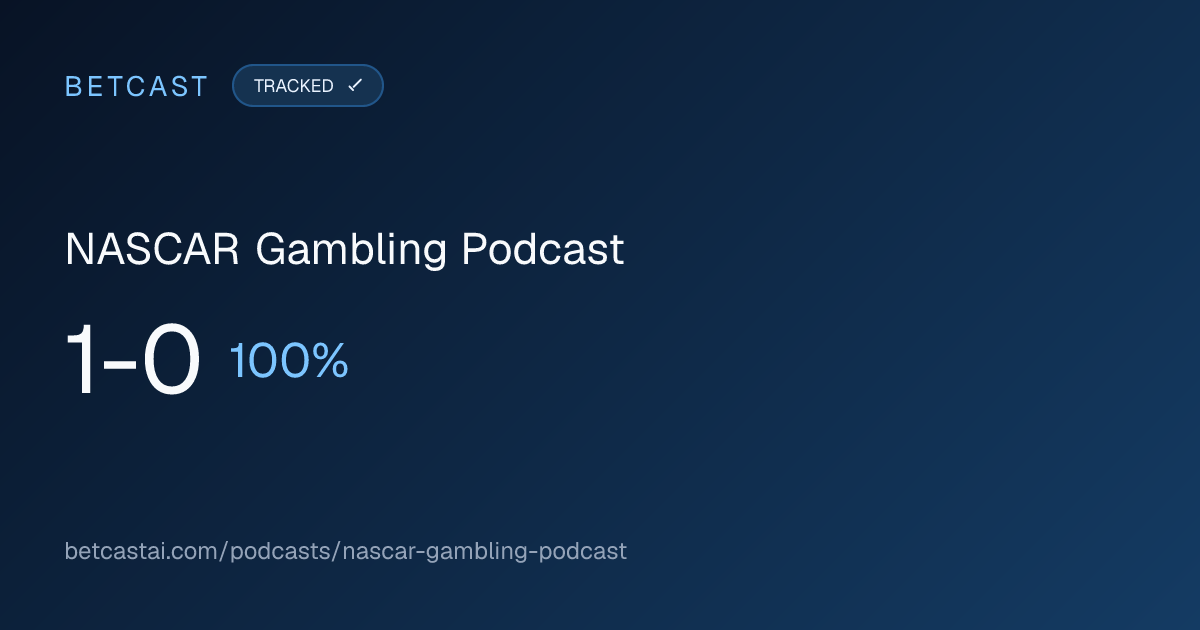 NASCAR Gambling Podcast record card