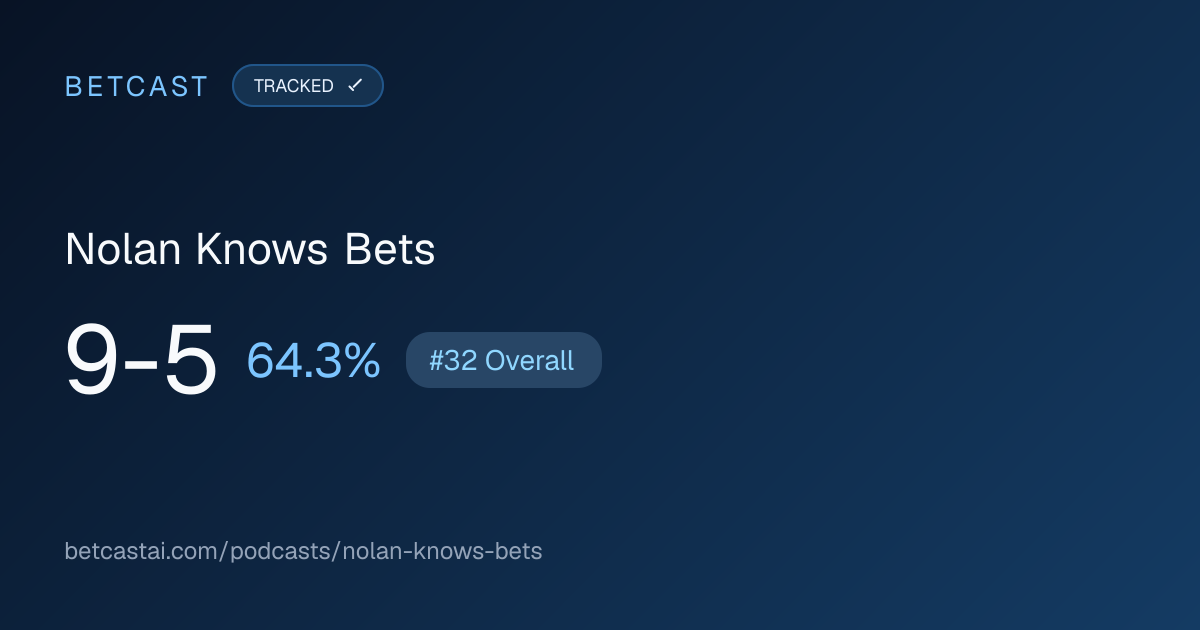 Nolan Knows Bets record card