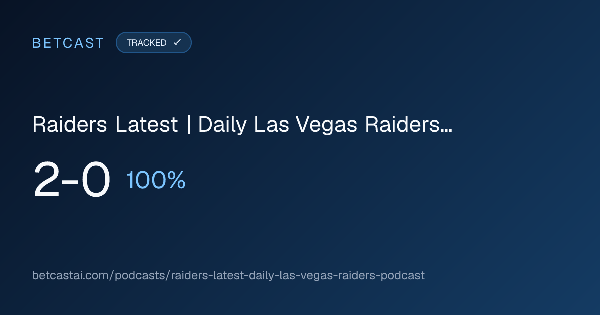 Raiders Latest | Daily Las Vegas Raiders Podcast record card