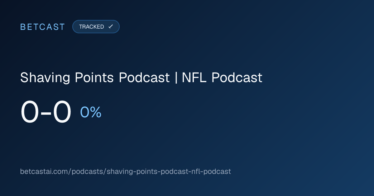 Shaving Points Podcast | NFL Podcast record card