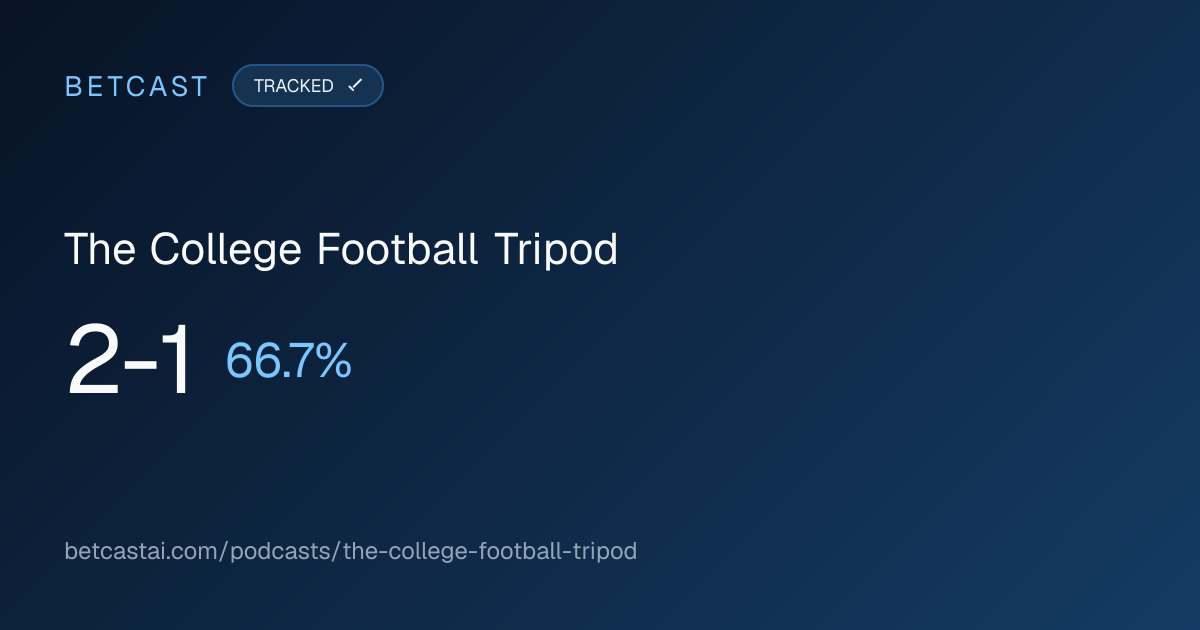 The College Football Tripod record card