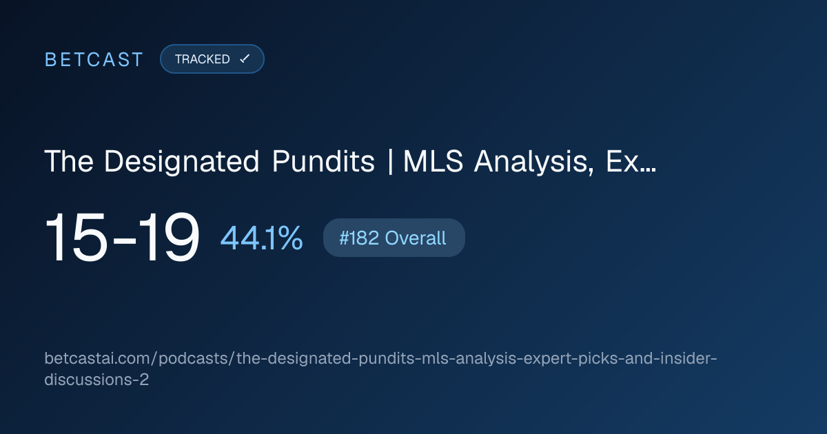 The Designated Pundits | MLS Analysis, Expert Picks, and Insider Discussions record card