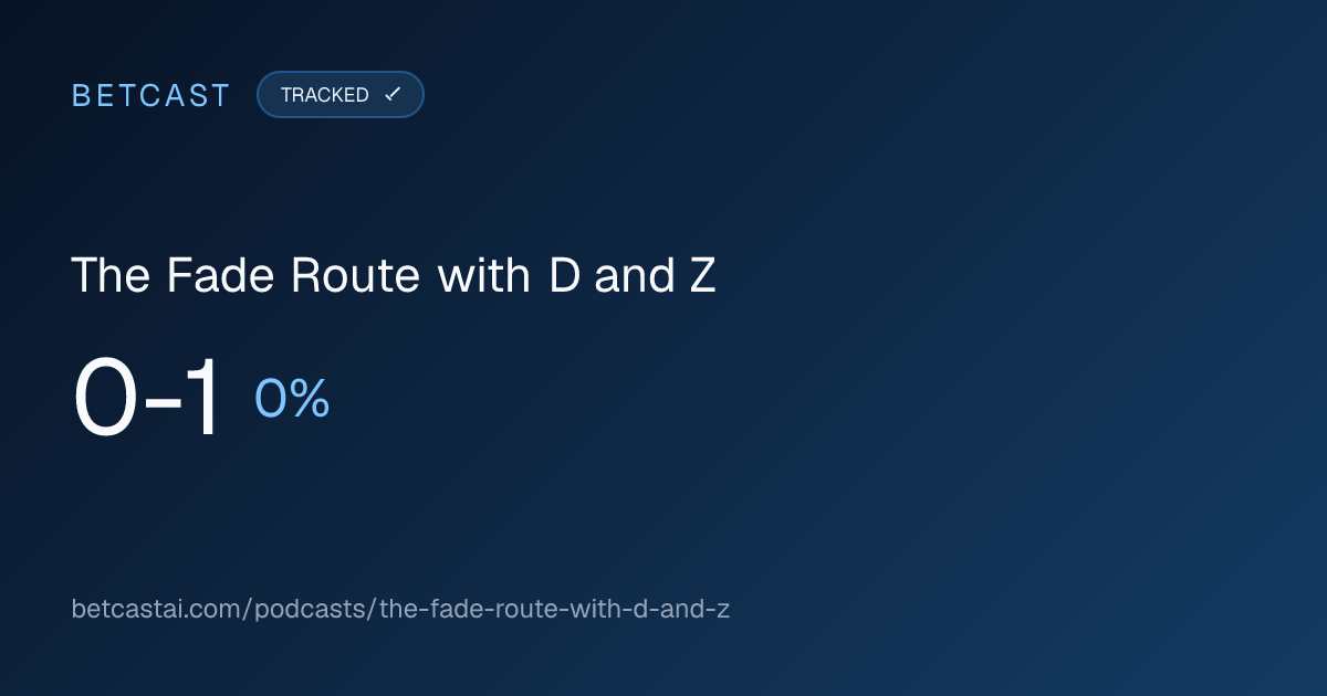 The Fade Route with D and Z record card