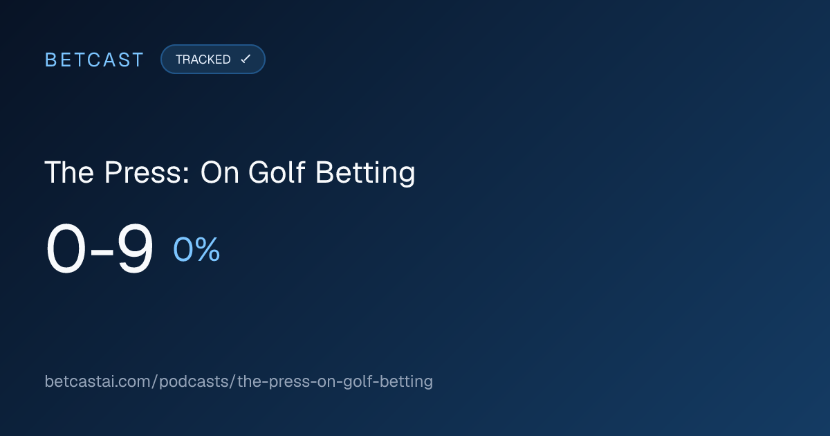 The Press: On Golf Betting record card