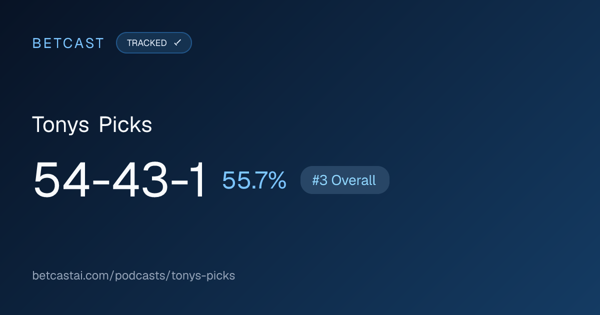Tonys Picks record card