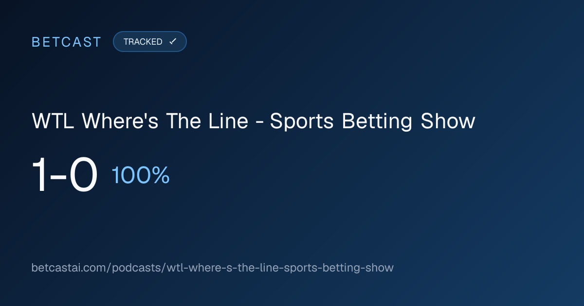 WTL Where's The Line - Sports Betting Show record card