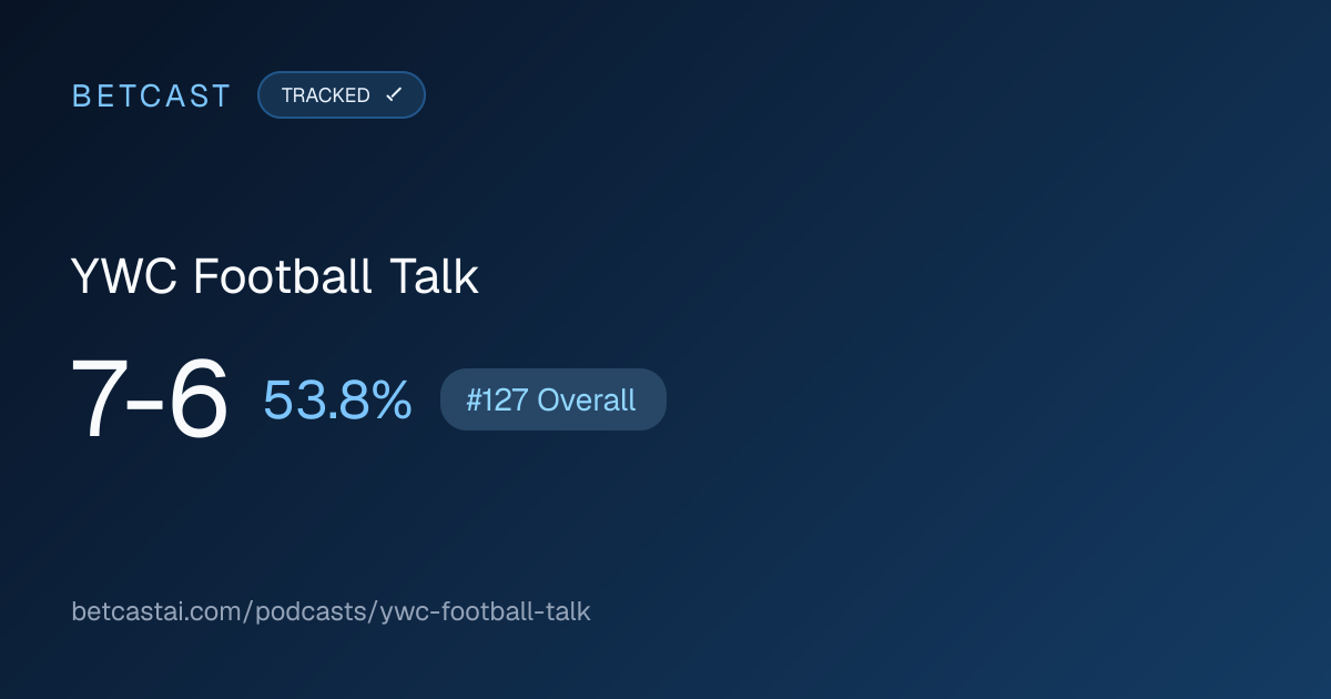 YWC Football Talk record card